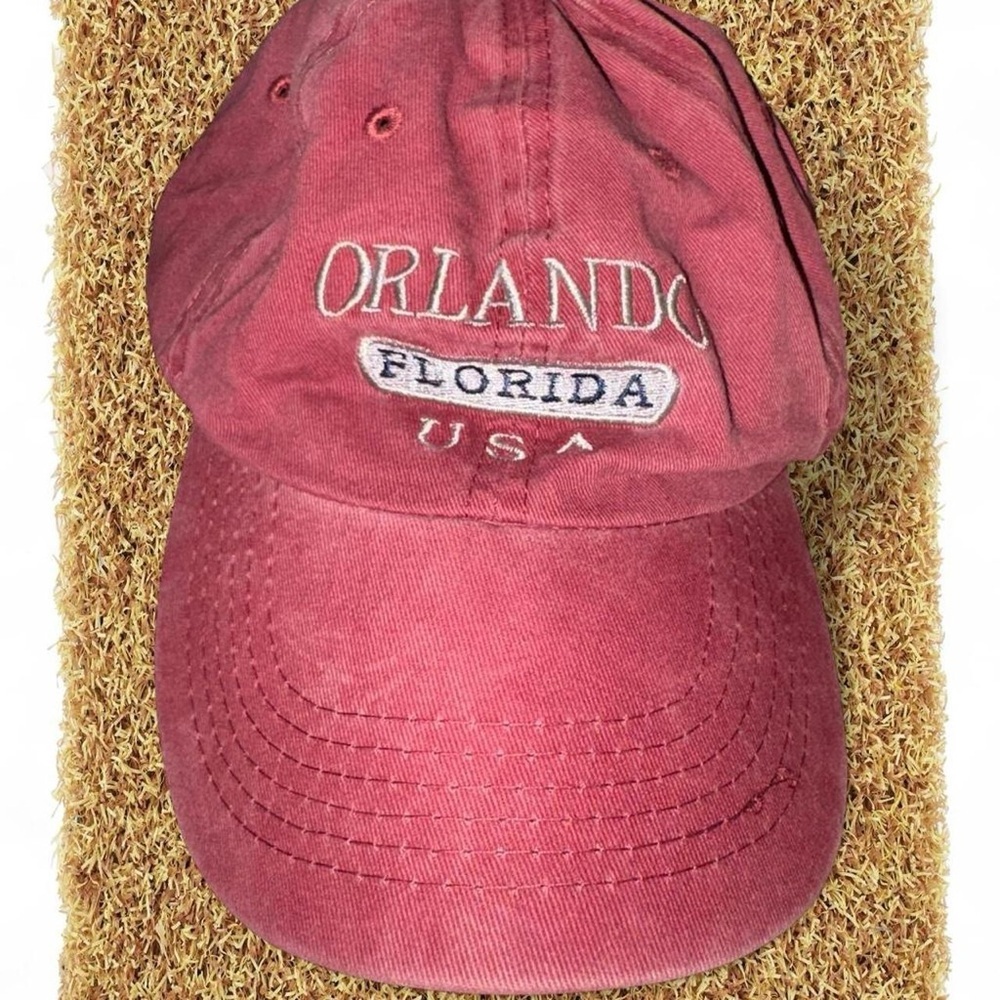 Orlando Embroidered Red Cap